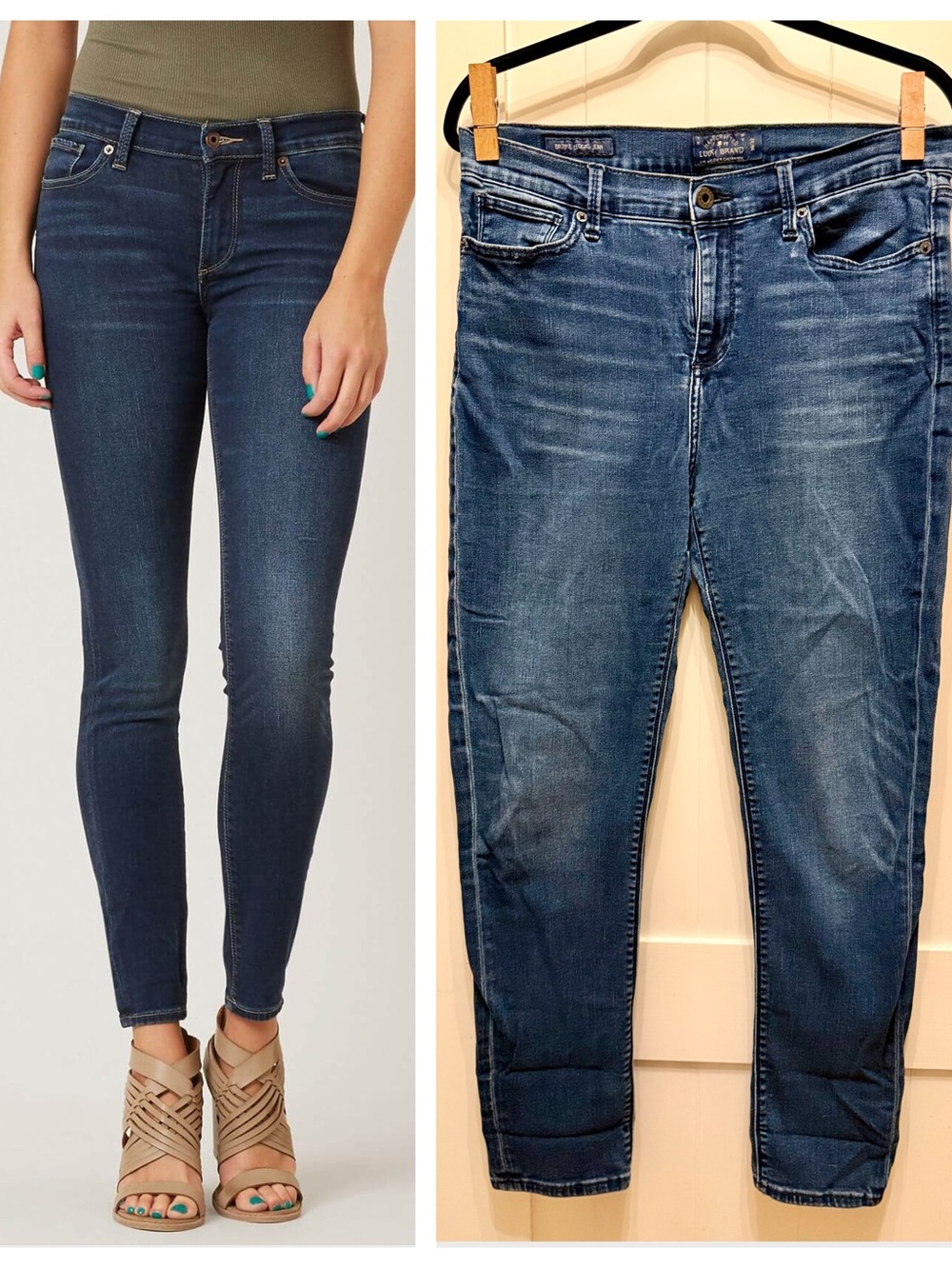 Lucky Brand Brooke Legging Jeans - Stretch Blue Denim - Size 14 / 32